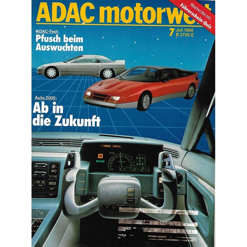 ADAC Motorwelt Heft.7 / Juli 1986 - Ab in die Zukunft