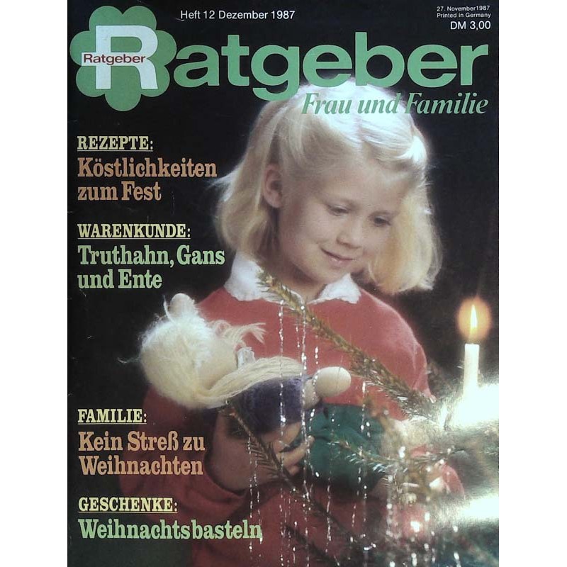 Ratgeber Frau und Familie Heft 12/Dezember 1987 - Geschenke