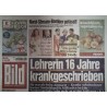Bild Zeitung Freitag, 22 August 2025 - 16 Jahre krankgeschrieben