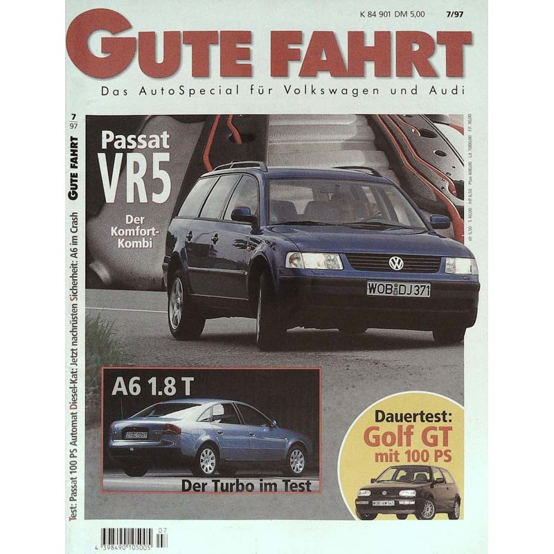 Gute Fahrt Heft 7 / Juli 1997 - VW Passat VR5