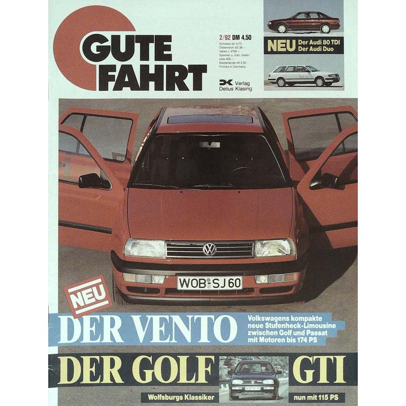 Gute Fahrt Heft 2 / Februar 1992 - Der VW Vento