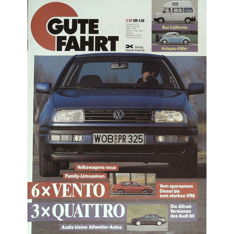 Gute Fahrt Heft 3 / März 1992 - VW Family-Limousinen