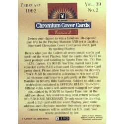 Playboy Chromium Cover Cards Ed. 2 | No.195 | February 1992 | O