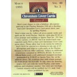 Playboy Chromium Cover Cards Ed. 2 | No.198 | March 1993 | Y