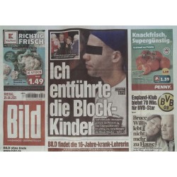 Bild Zeitung Freitag, 29 August 2025 - Entführung der Block-Kinder