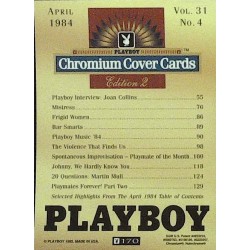 Playboy Chromium Cover Cards Ed. 2 | No.170 | April 1984
