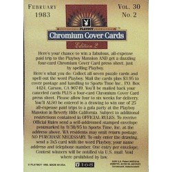 Playboy Chromium Cover Cards Ed. 2 | No.168 | February 1983 | P