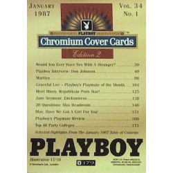Playboy Chromium Cover Cards Ed. 2 | No.179 | January 1987