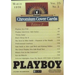 Playboy Chromium Cover Cards Ed. 2 | No.157 | March 1978
