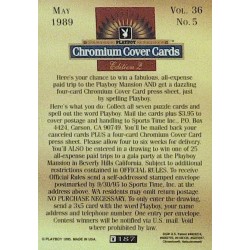 Playboy Chromium Cover Cards Ed. 2 | No.187 | May 1989 | A