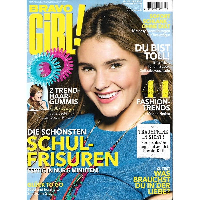 Bravo Girl Nr.15 / 12.8.2015 - Schul Frisuren