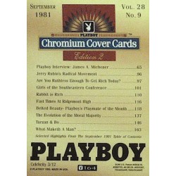 Playboy Chromium Cover Cards Ed. 2 | No.164 | September 1981