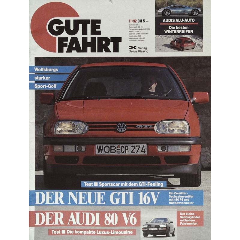 Gute Fahrt Heft 11 / November 1992 - Der neue GTI 16V
