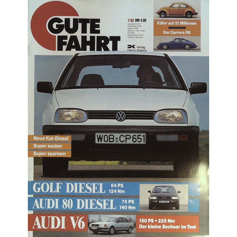 Gute Fahrt Heft 7 / Juli 1992 - Golf Diesel