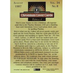 Playboy Chromium Cover Cards Ed. 1 | No.77 | August 1987 | B