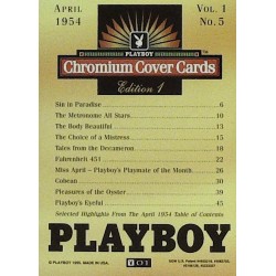 Playboy Chromium Cover Cards Ed. 1 | No.01 | April 1954