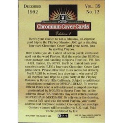 Playboy Chromium Cover Cards Ed. 1 | No.94 | December 1992 | Y