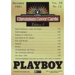 Playboy Chromium Cover Cards Ed. 1 | No.89 | December 1991