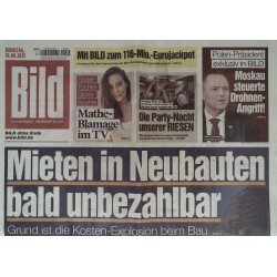 Bild Zeitung Dienstag, 16 September 2025 - Mieten bald unbezahlbar