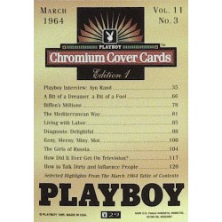 Playboy Chromium Cover Cards Ed. 1 | No.29 | March 1964