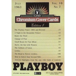 Playboy Chromium Cover Cards Ed. 1 | No.28 | July 1963