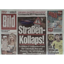 Bild Zeitung Donnerstag, 18 September 2025 - Straßen-Kollaps!