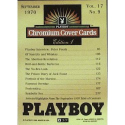 Playboy Chromium Cover Cards Ed. 1 | No.37 | September 1970