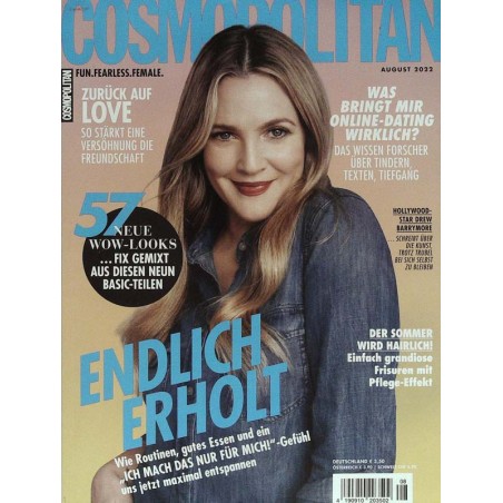 Cosmopolitan 8/August 2022 - Drew Barrymore