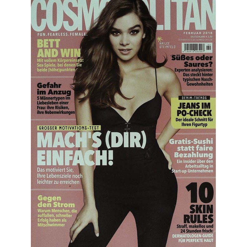 Cosmopolitan 2/Februar 2018 - Hailee Steinfeld