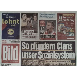 Bild Zeitung Montag, 22 September 2025 - Sozialsystem plündern