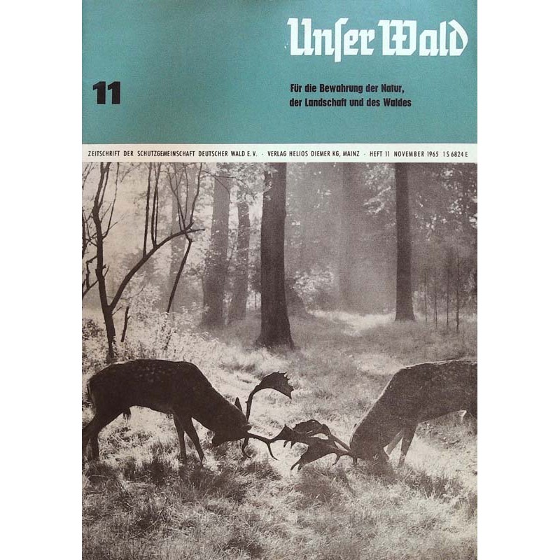 Unser Wald Nr.11 / November 1965 - Zwei Hirsche im Wald