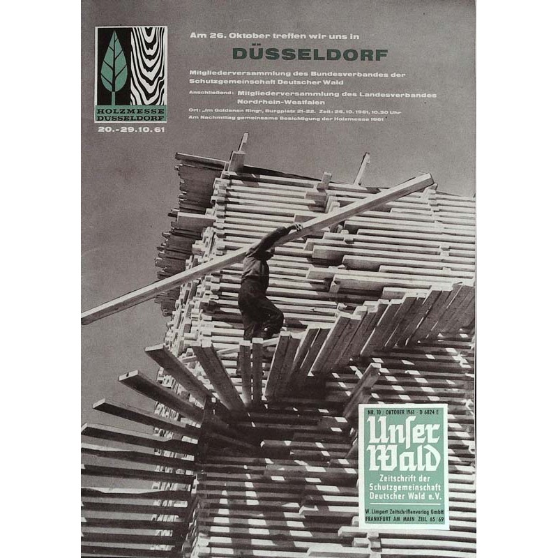 Unser Wald Nr.10 / Oktober 1961 - Holzmesse Düsseldorf