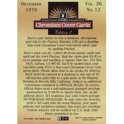 Playboy Chromium Cover Cards Ed. 1 | No.58 | December 1979 | L