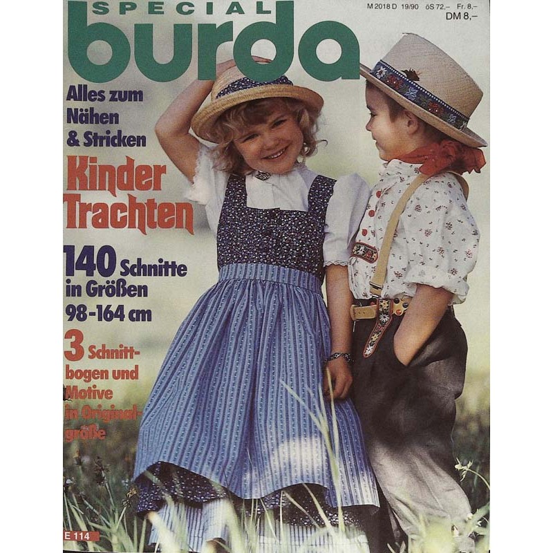 burda Special Nr. 19 von 1990 - Kinder Trachten