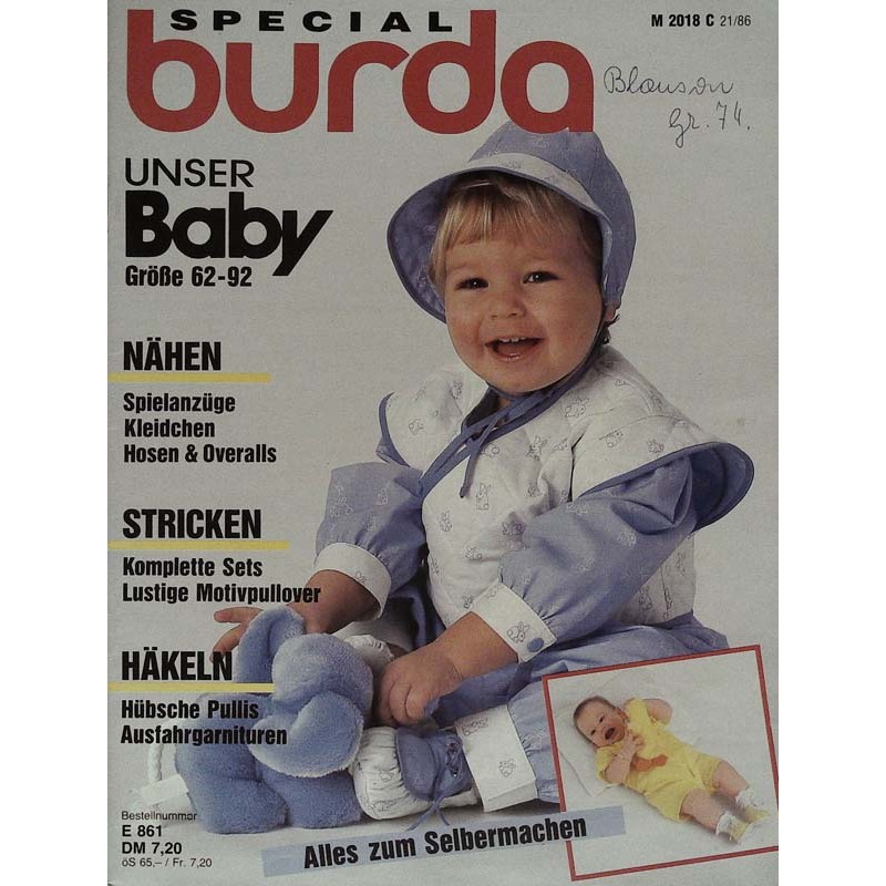 burda Special Nr. 21 von 1986 - Unser Baby