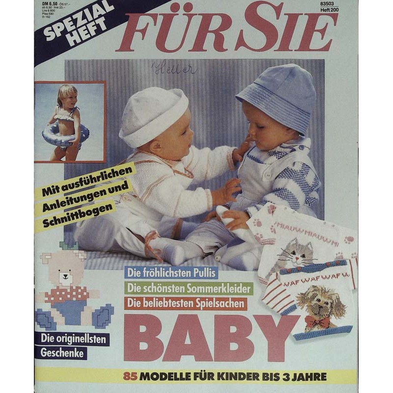 Für Sie Baby Heft 200 - 1989 - 85 Modelle bis 3 Jahre