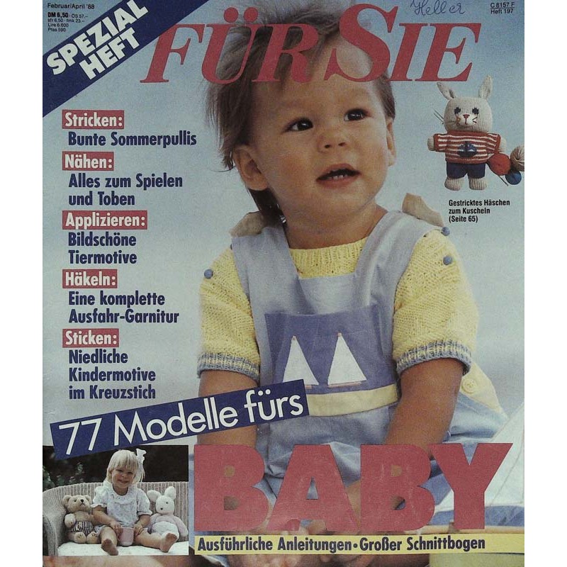 Für Sie Baby Heft 197 - Februar / April 1988 - 77 Modelle