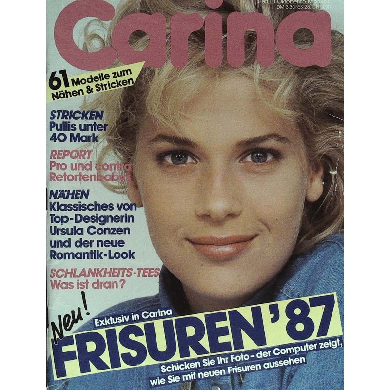 Carina 10/Oktober 1986 - Frisuren