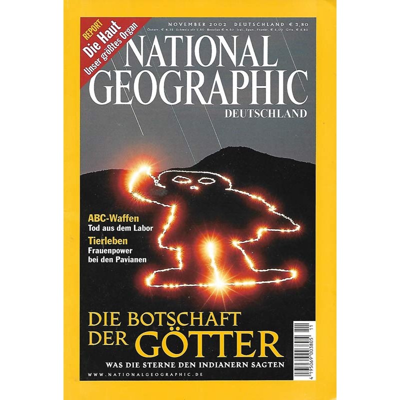 NATIONAL GEOGRAPHIC November 2002 - Die Botschaft der Götter