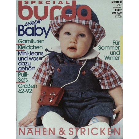 burda Special unser Baby Nr. 12 von 1987 - Nähen und Stricken