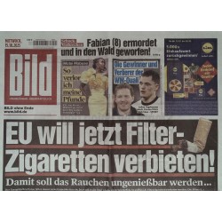 Bild Zeitung Mittwoch, 15 Oktober 2025 - Filter Zigaretten