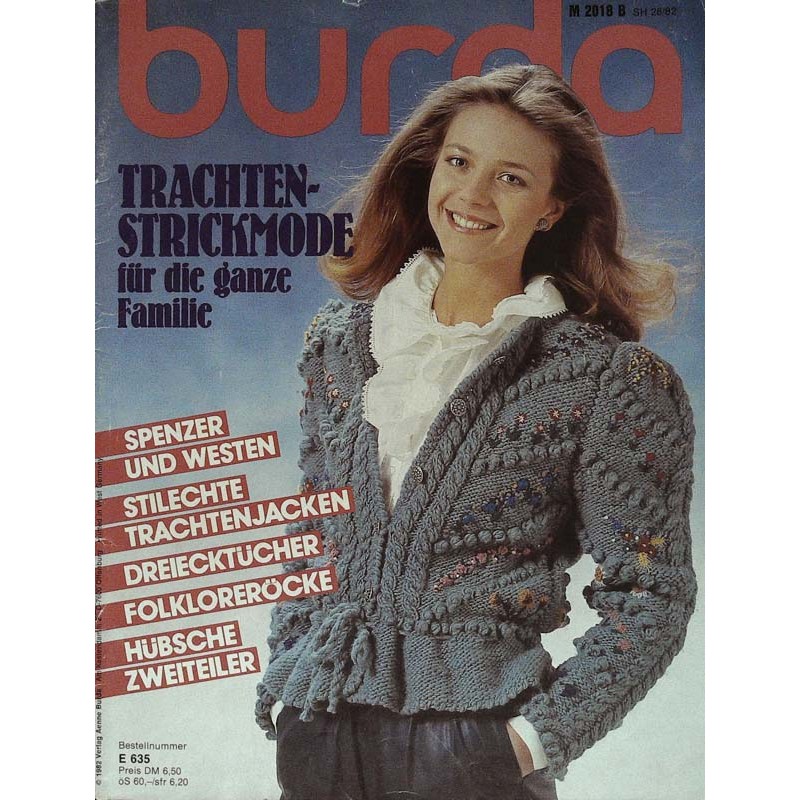 burda Nr. 26 von 1982 - Trachten Strickmode