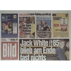 Bild Zeitung Samstag, 18 Oktober 2025 - Jack White Vermögen weg