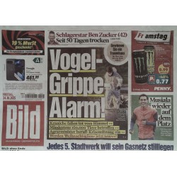 Bild Zeitung Freitag, 24 Oktober 2025 - Vogel-Grippe Alarm