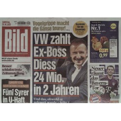 Bild Zeitung Samstag, 25 Oktober 2025 - VW zahlt Ex-Boss Diess