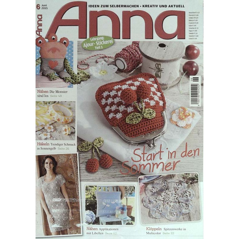 Anna Ideen zum Selbermachen 6/Juni 2015 - Start in den Sommer