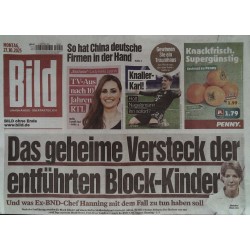 Bild Zeitung Montag, 27 Oktober 2025 - Versteck der Block-Kinder