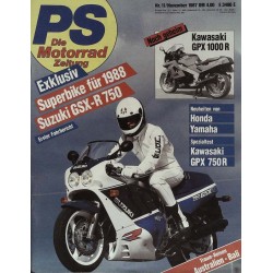 PS Die Motorrad Zeitung Heft 11 - November 1987 - Suzuki GSX-R 750