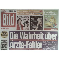 Bild Zeitung Freitag, 31 Oktober 2025 - Ärzte Fehler