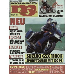 MO Heft 11 / November 1987 - Suzuki GSX 1100 F